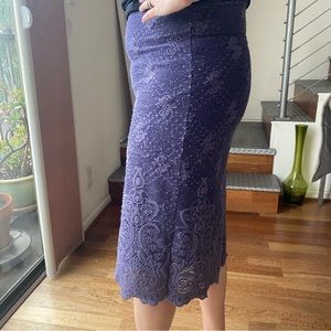 Ann Ferriday purple lace skirt. Size medium